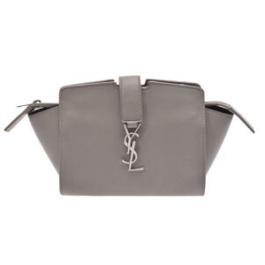 Saint Laurent Y Line Shoulder Bag Gray Calfskin